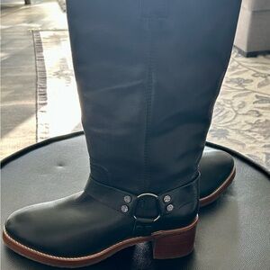 FRYE AND CO. Tall Black Harness Boots